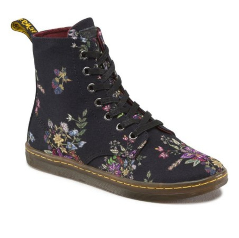 Dr Martens Floral Hackney Linen Boots